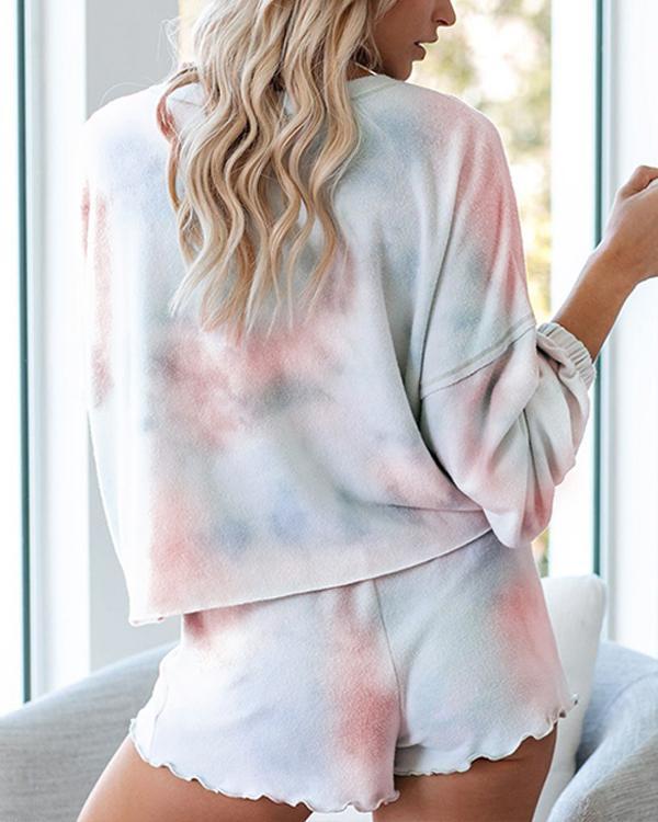 Long Sleeve Tie Dye Two Piece Set
